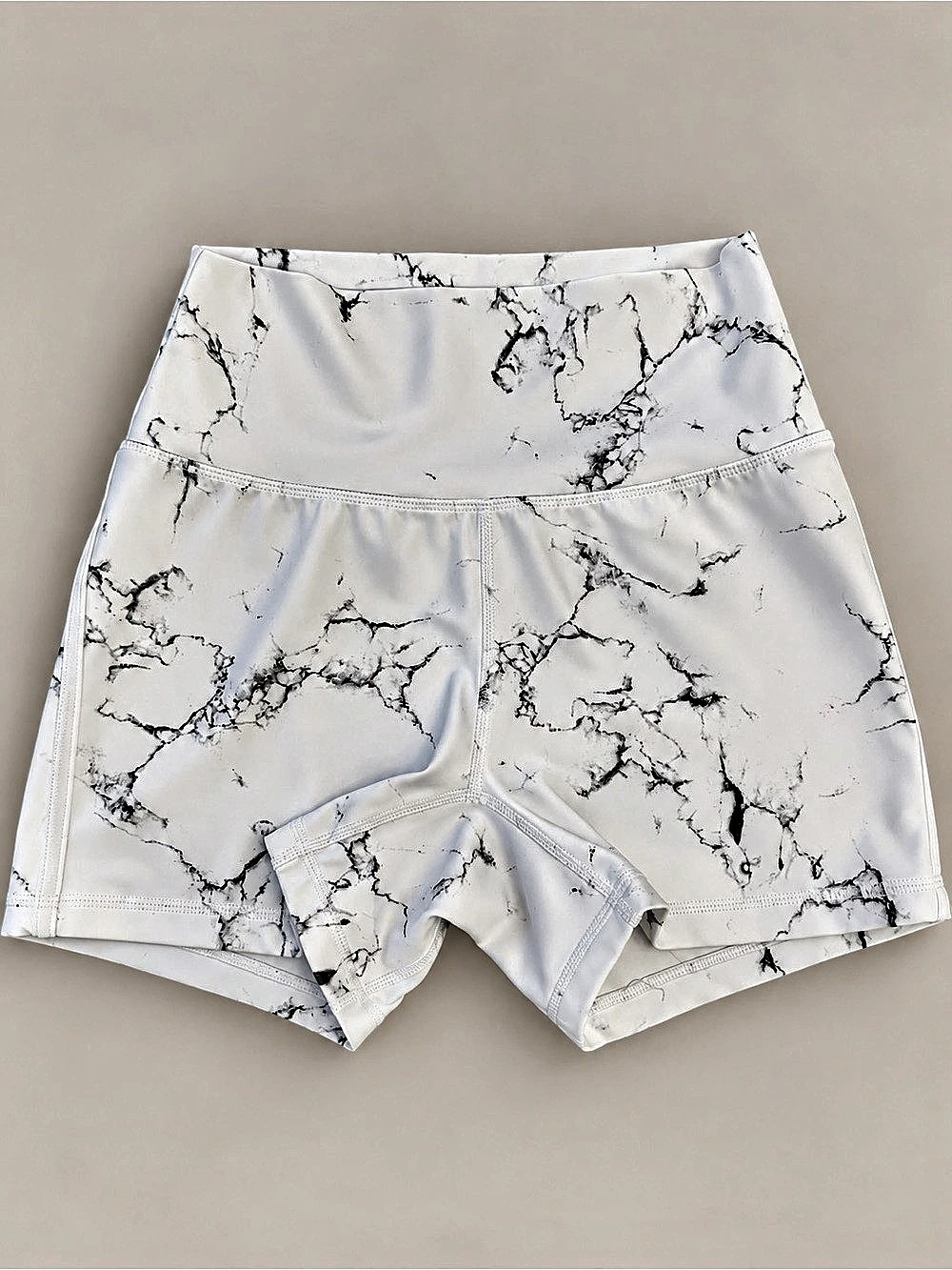 Buffbunny Marble Biker Shorts S High Rise Pilates Gym Athleisure